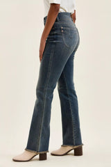 Hazel Blues® | Judy Blue High Waist Double Button Frayed Hem Jeans