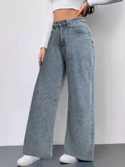 Hazel Blues® | Wide Leg High Waist Jeans