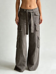 Hazel Blues® | Wide Leg Cargo Jeans