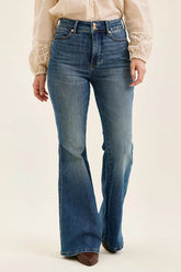 Hazel Blues® | Judy Blue High Waist Double Button Tummy Control Flare Jeans