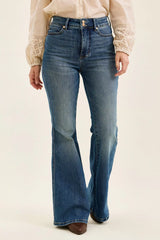 Hazel Blues® | Judy Blue High Waist Double Button Tummy Control Flare Jeans