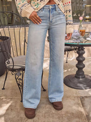 Hazel Blues® | Washed Wide Leg Jeans