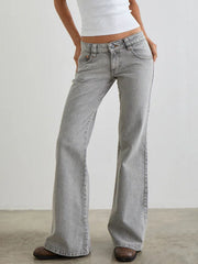 Hazel Blues® | Low Rise Flare Leg Jeans