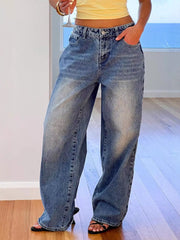Hazel Blues® | Pocketed Wide leg Jeans