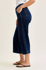 Hazel Blues® | Judy Blue High Waist Ankle Wide Jeans