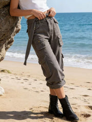 Hazel Blues® | Wide Leg Cargo Jeans