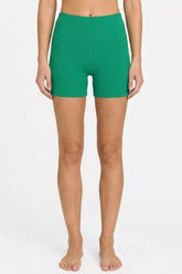 Hazel Blues® | Brushed Microfiber Wide Waistband Biker Shorts