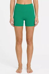 Hazel Blues® | Brushed Microfiber Wide Waistband Biker Shorts