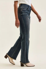 Hazel Blues® | Judy Blue High Waist Double Button Frayed Hem Jeans