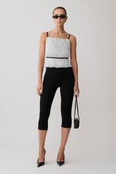 Lilou Pleated Sleeveless Top - Polka Dot