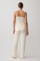 Mattais Boucle Knit Pants - Ivory