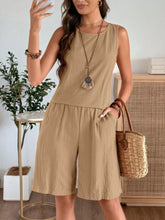 Hazel Blues® | Round Neck Tank and Shorts Set