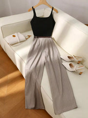Hazel Blues® | Sleeveless Top and Wide-Leg Pants Set