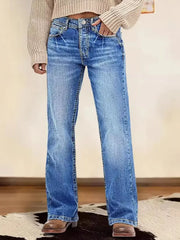 Hazel Blues® | Vintage Wash Straight Leg Jeans
