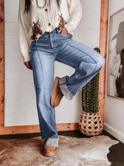 Hazel Blues® | High-Waisted Wide Leg Jeans