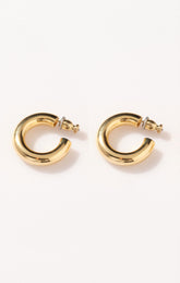 Faithy Jewels Everyday Hoop Earrings ~ 18K Gold Plated