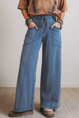 Hazel Blues® | Relaxed Fit Drawstring Jeans
