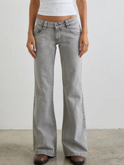 Hazel Blues® | Low Rise Flare Leg Jeans