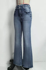 Hazel Blues® | High-Waisted Flare Leg Jeans