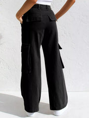 Hazel Blues® | High-Waisted Wide Leg Cargo Jeans