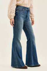 Hazel Blues® | Judy Blue High Waist Double Button Tummy Control Flare Jeans