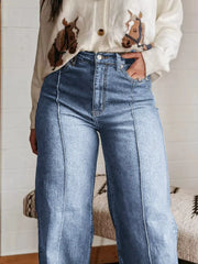 Hazel Blues® | High-Waisted Wide Leg Jeans