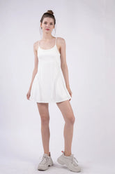 Hazel Blues® | VERY J Mesh Detail Tennis Mini Active Dress with Shorts Inside