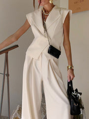 Hazel Blues® | One Button Blazer & Wide Leg Pants Set