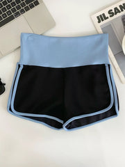 Hazel Blues® | High Waist Contrast Trim Shorts