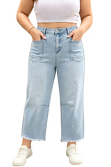 Hazel Blues® | Easy Does It Jeans | Patchwork Pocketed Jeans