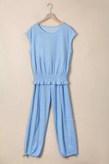 Hazel Blues® | Cap Sleeve Matching Top and Jogger Pants Set