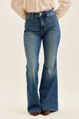 Hazel Blues® | Judy Blue High Waist Double Button Tummy Control Flare Jeans