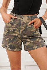 Hazel Blues® | Camo Cutie High Rise Shorts