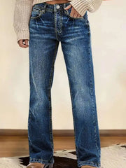 Hazel Blues® | Vintage Wash Straight Leg Jeans