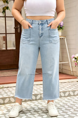 Hazel Blues® | Easy Does It Jeans | Patchwork Pocketed Jeans