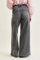 Hazel Blues® | Judy Blue Mid Rise Palazzo Split Back Yoke