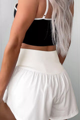 Hazel Blues® | High Waist Ribbed Waistband Shorts
