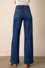 Hazel Blues® | Straight Leg Mid-Rise Shift Jeans