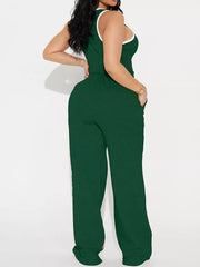 Hazel Blues® | Striped Detail Top and Drawstring Pants Set