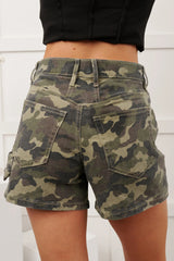 Hazel Blues® | Camo Cutie High Rise Shorts