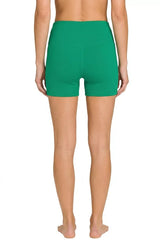 Hazel Blues® | Brushed Microfiber Wide Waistband Biker Shorts