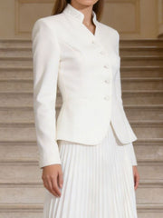 Hazel Blues® | Button Up Long Sleeve Top and Pleated Skirt Set