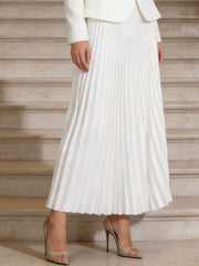 Hazel Blues® | Button Up Long Sleeve Top and Pleated Skirt Set