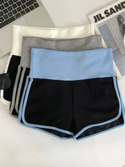 Hazel Blues® | High Waist Contrast Trim Shorts