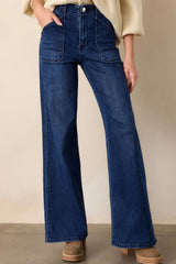 Hazel Blues® | Straight Leg Mid-Rise Shift Jeans