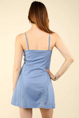 Hazel Blues® | VERY J Mesh Detail Tennis Mini Active Dress with Shorts Inside