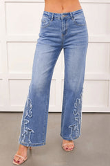 Hazel Blues® | Cowgirl Charm Jeans | Western Embroidered Flare Jeans