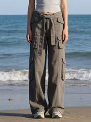 Hazel Blues® | Wide Leg Cargo Jeans