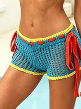Hazel Blues® | Crochet Tie-Side Cover Up Shorts