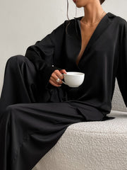 Hazel Blues® | Long Sleeve Top and Wide Leg Pants Lounge Set